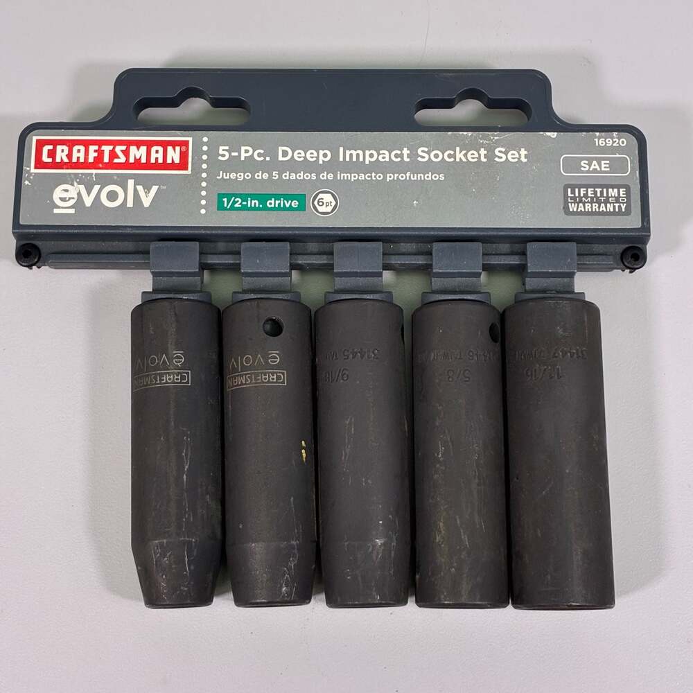 Craftsman Evolv 5-Pc. 1/2-in. Drive SAE Deep Impact Socket Set (Model 16920)